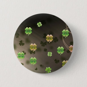 Irish Shamrocks 6 Cm Round Badge