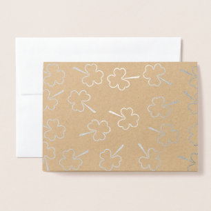 Irish Shamrocks (blank for your own message) Foil Card
