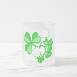 Irish Shamrocks Frosted Mug