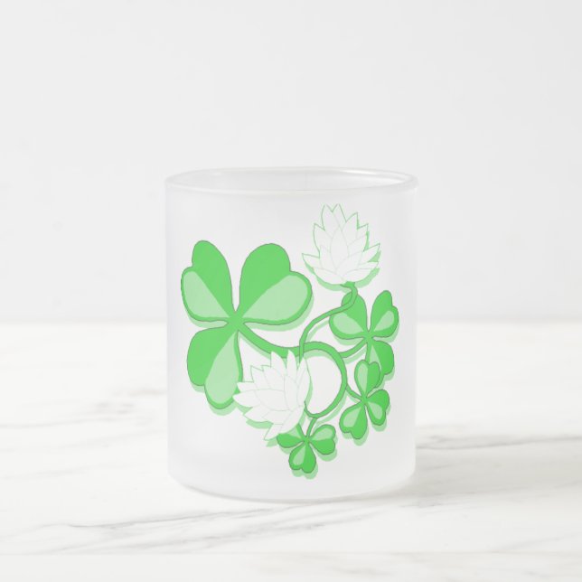 Irish Shamrocks Frosted Mug (Center)