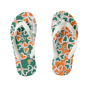 Irish Shamrocks Kid's Flip Flops