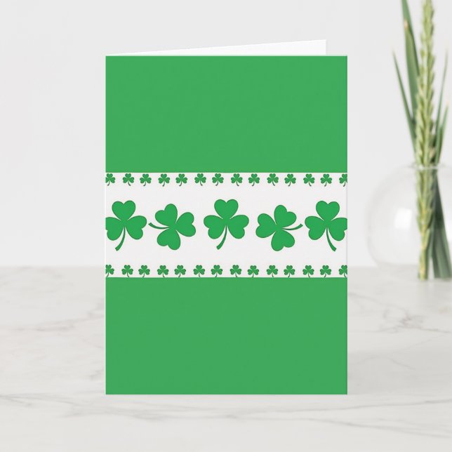 Irish Shamrocks Luck Card (Front)