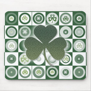 Irish shamrocks mousepads