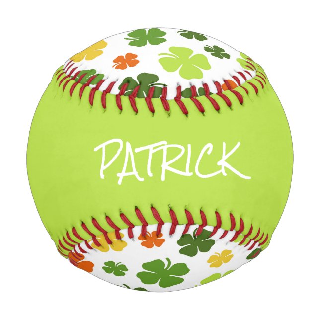 Irish Shamrocks NAME Sports St Patricks Day  Baseball (Back)