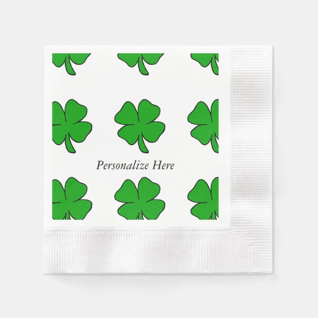 Irish Shamrocks Napkin (Front)