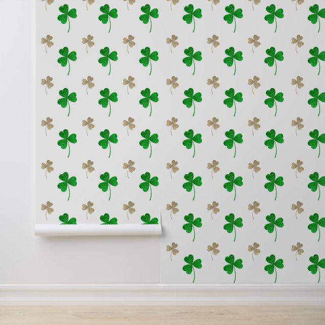 Irish shamrocks pattern personalised cosy  wallpaper (Application)