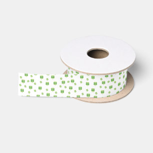 Irish Shamrocks Satin Ribbon