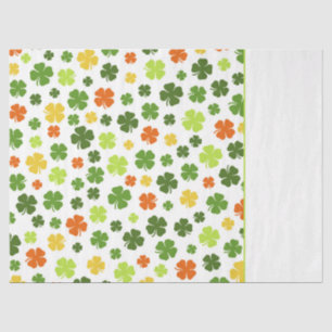 Irish Shamrocks St Patricks Day Two Tone Colourful Tissue Paper