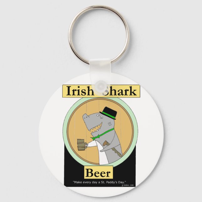 Irish Shark Beer Key Ring (Front)