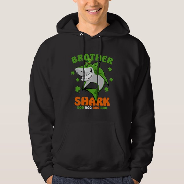Irish Shark St Patrick s Day Cute  For Mens Womens Hoodie (Front)