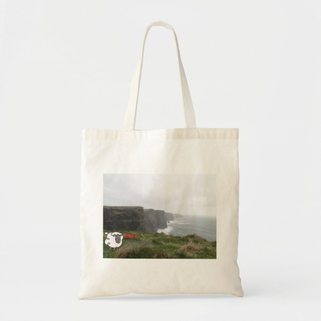 Irish sheep in Cliffs of Moher Tote Bag (Front)