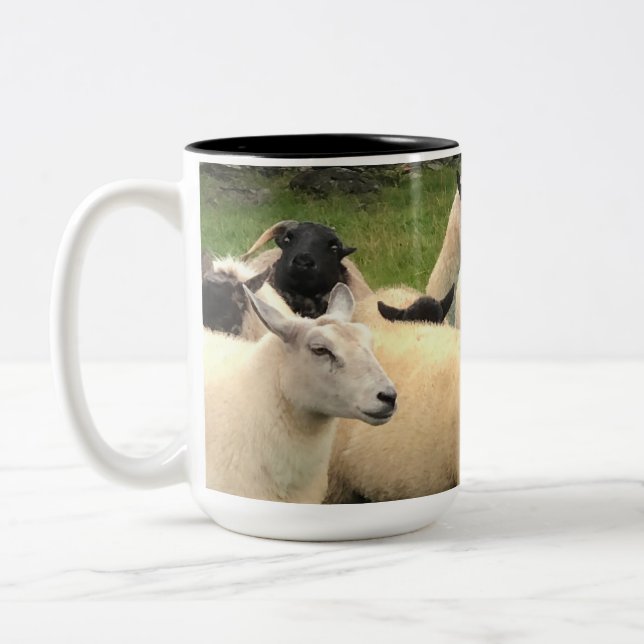 Irish Sheep tea and coffee mug (Left)
