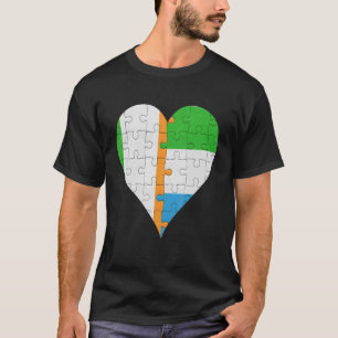 Irish Sierra Leonean Flag Heart T-Shirt