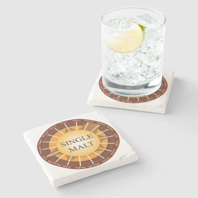Irish Single Malt Whisky Marble Coaster (Side)