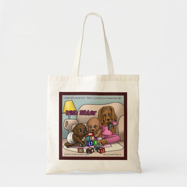 Irish Sitter - Funny Irish Setter Budget Tote Bag (Front)