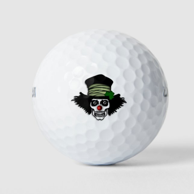 Irish Skeleton Clown Golf Balls (Front)