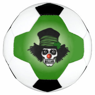Irish Skeleton Clown Green Football