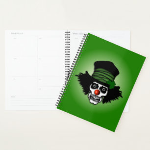 Irish Skeleton Clown Green Planner