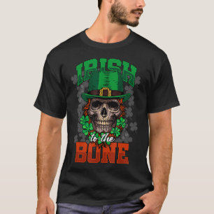 Irish Skull Saint Patricks Day Ireland Shamrock T-Shirt