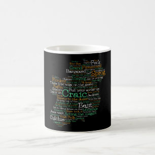 Irish Slang Word Art Map Coffee Mug