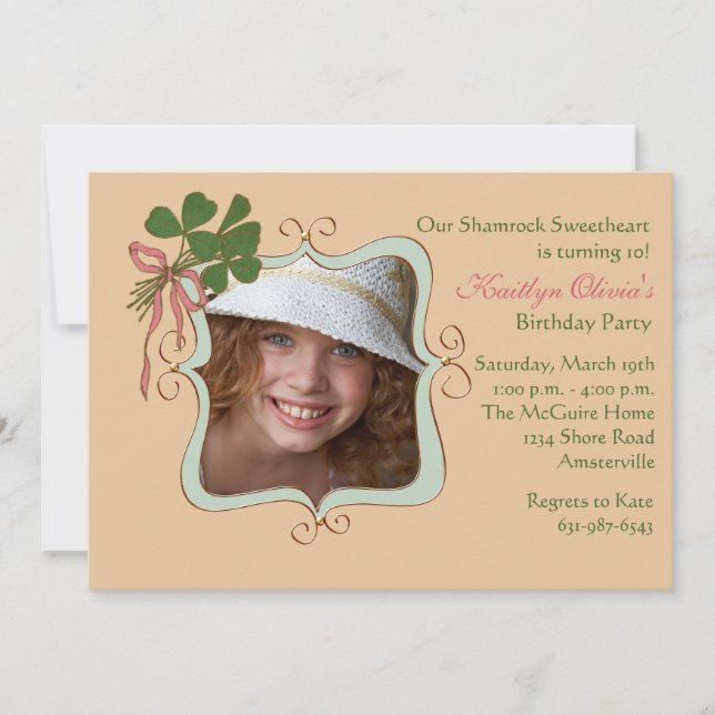 Irish Smile - Photo Birthday Party Invitation (Front)