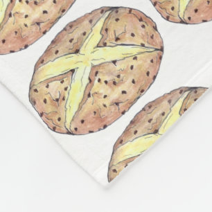 Irish Soda Bread Loaf St. Patrick's Day Baking Fleece Blanket
