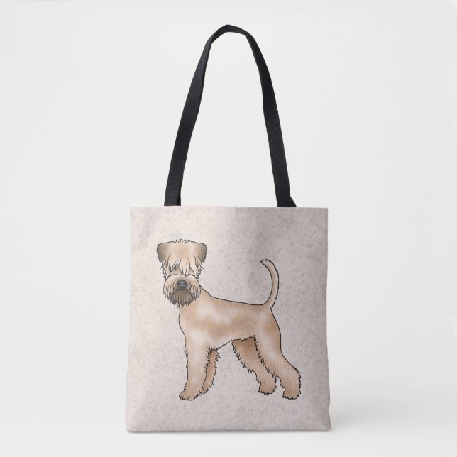 Irish Soft-Coated Wheaten Terrier Cute Cartoon Dog Tote Bag (Front)