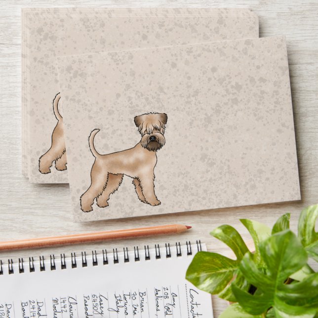 Irish Soft-Coated Wheaten Terrier Cute Dog Beige Envelope (Stacked)