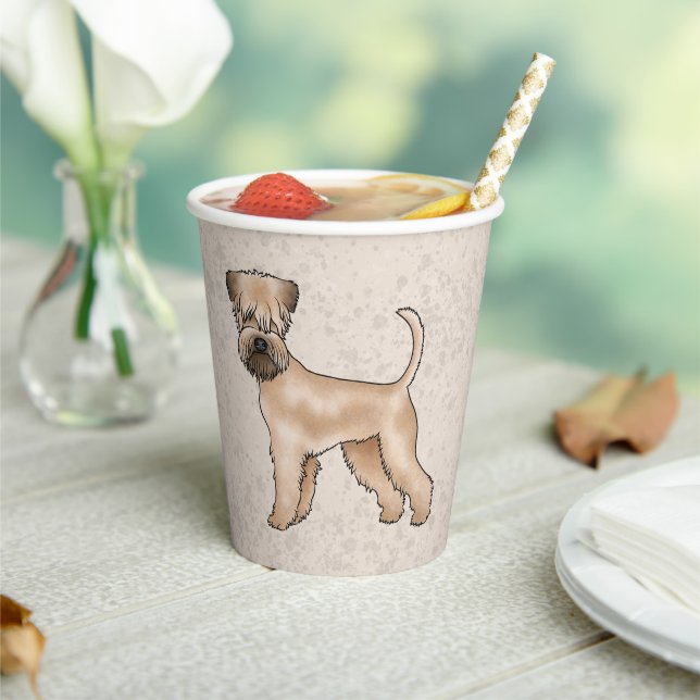 Irish Soft-Coated Wheaten Terrier Cute Dog Beige Paper Cups (Insitu)