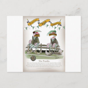 irish sports pundits postcard