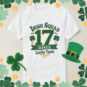 Irish squad 17 march lucky team sport on white T-Shirt
