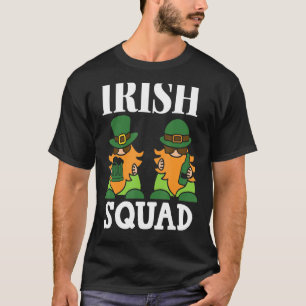 Irish Squad St Patricks Day Leprechauns Drinking L T-Shirt