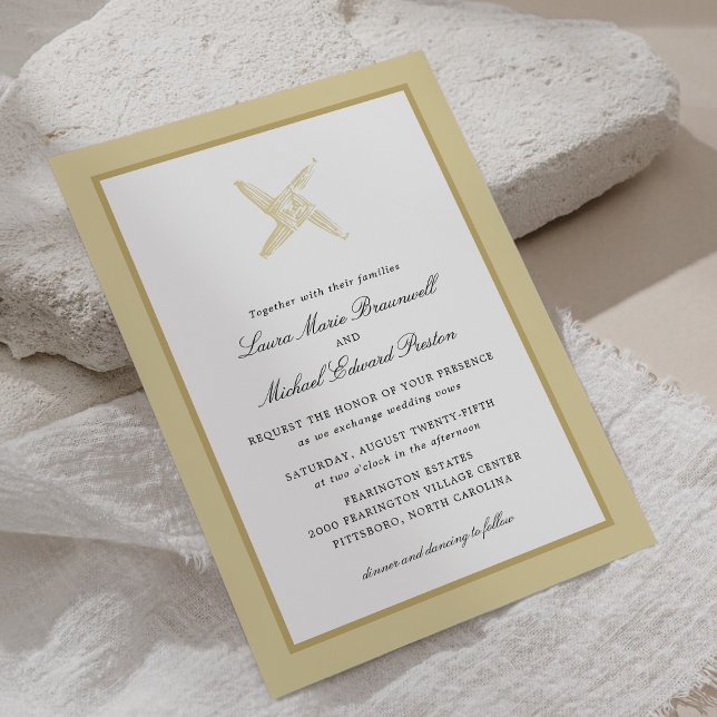 Irish St. Brigid's Cross Wedding Invitation (Creator Uploaded)