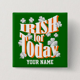 Irish St Patrick's day 15 Cm Square Badge