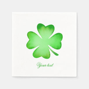 Irish St. Patrick's Day green clover lucky Napkins