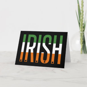 Irish St Patrick's Day Ireland Flag Shamrock Lucky Card