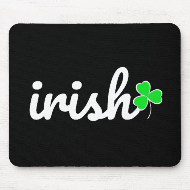 Irish St.. Patrick's Day Lucky Shamrock Mouse Mat (Front)
