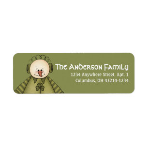 Irish St. Patrick's Day Snowman Address Labels d4