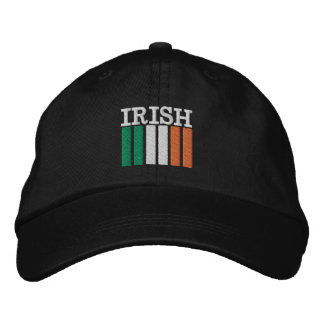 Irish St Patricks Day Tricolor Flag Stripes Embroidered Hat