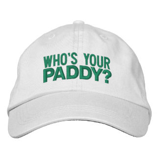 Irish St Patricks Day Whos Your Paddy Embroidered Hat