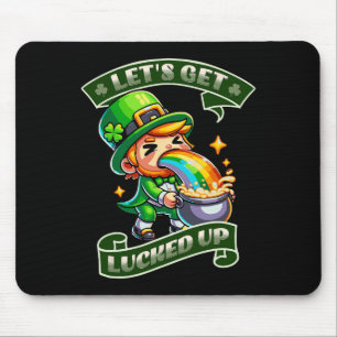 Irish St Patricks Day Women Shamrock Let´s Get Luc Mouse Mat