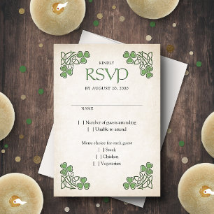 Irish St. Patrick's Wedding RSVP Card