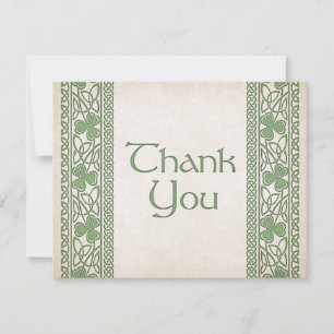 Irish St. Patrick's Wedding Thank You Card