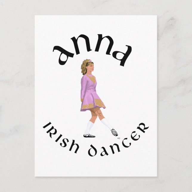 Irish Step Dance Custom design ANNA Postcard (Front)