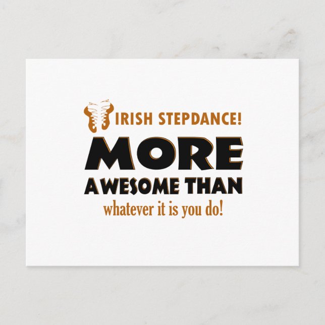 Irish Step Dance dancing designs Postcard (Front)