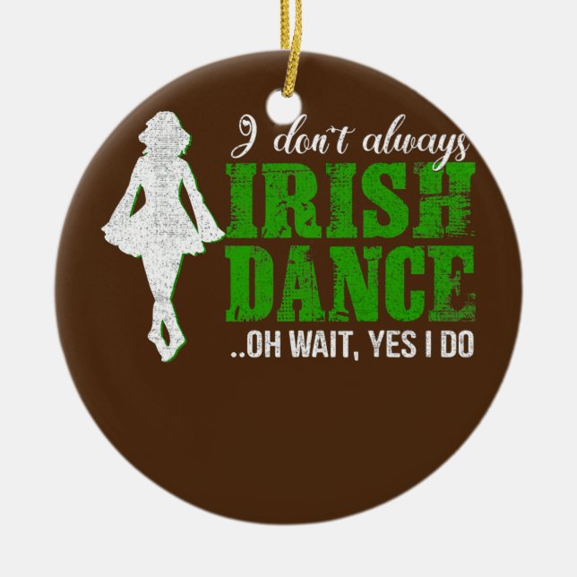 Irish Step Dance Girl Ireland Dancing Irish Dance Ceramic Tree Decoration (Front)