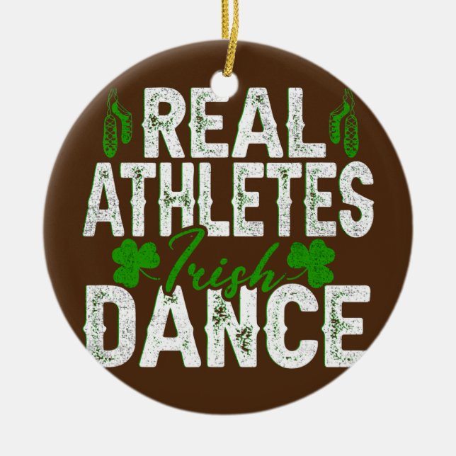 Irish Step Dance Girl Ireland Dancing Irish Dance Ceramic Tree Decoration (Front)