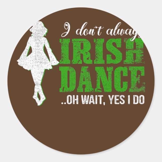 Irish Step Dance Girl Ireland Dancing Irish Dance Classic Round Sticker (Front)