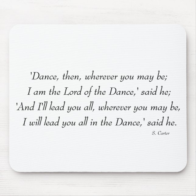 Irish Step Dance - Lord of the Dance Chorus Mouse Mat (Front)