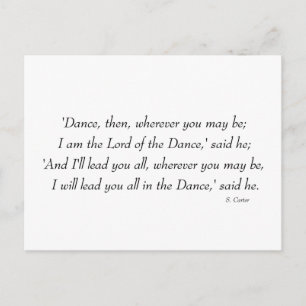 Irish Step Dance - Lord of the Dance Chorus Postcard